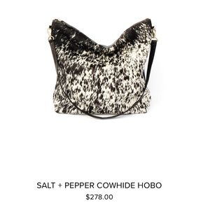 PRIMECUT Salt + Pepper Cowhide Hobo